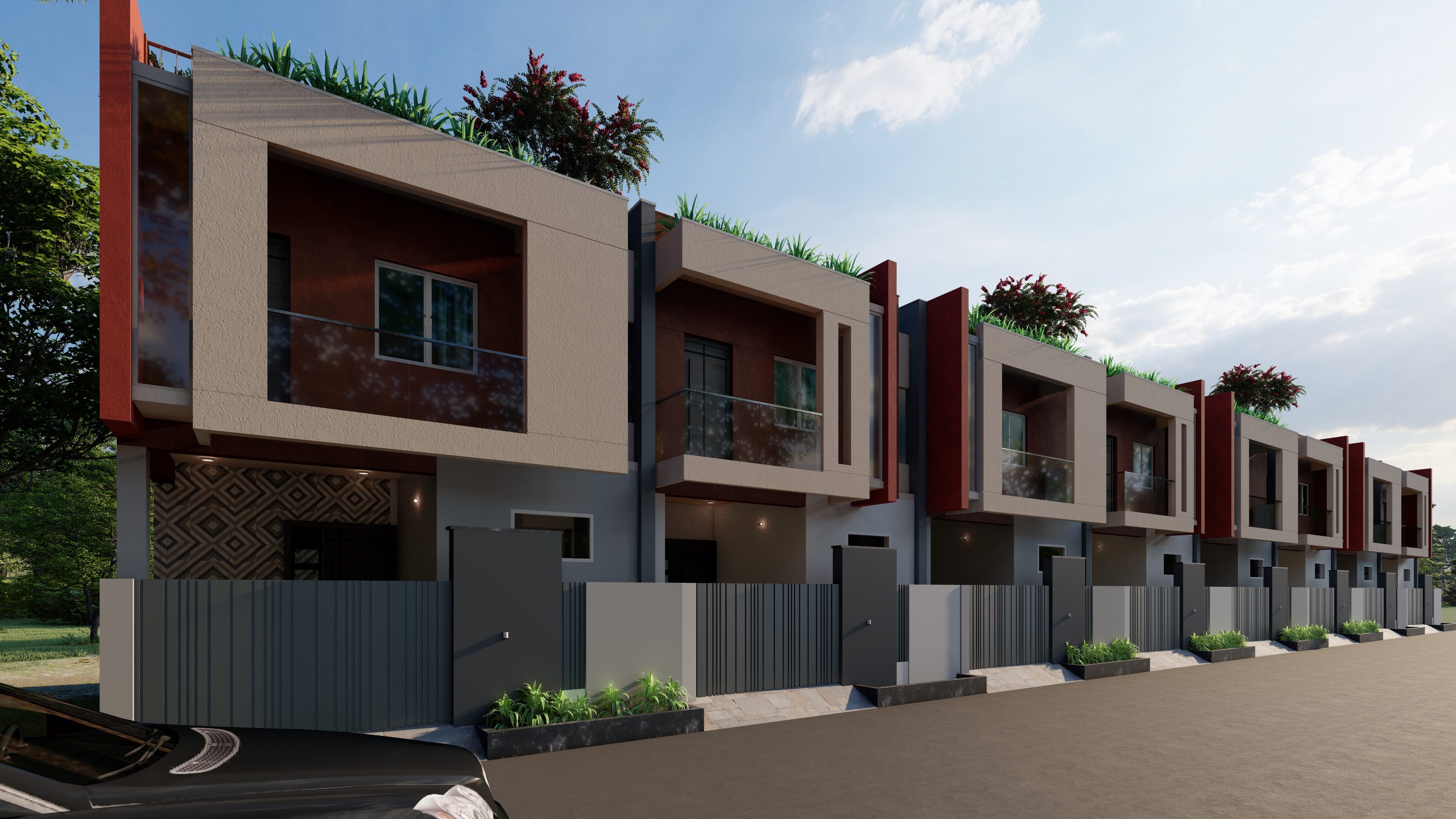 SM Group Row House Ponneri - Architecture and Interiors, constructed by Terra72